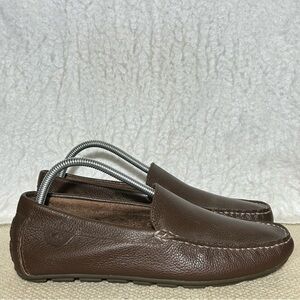 Sperry Mens Brown Leather Wave Driver SlipOn Driving Moccasins Shoes SZ 9